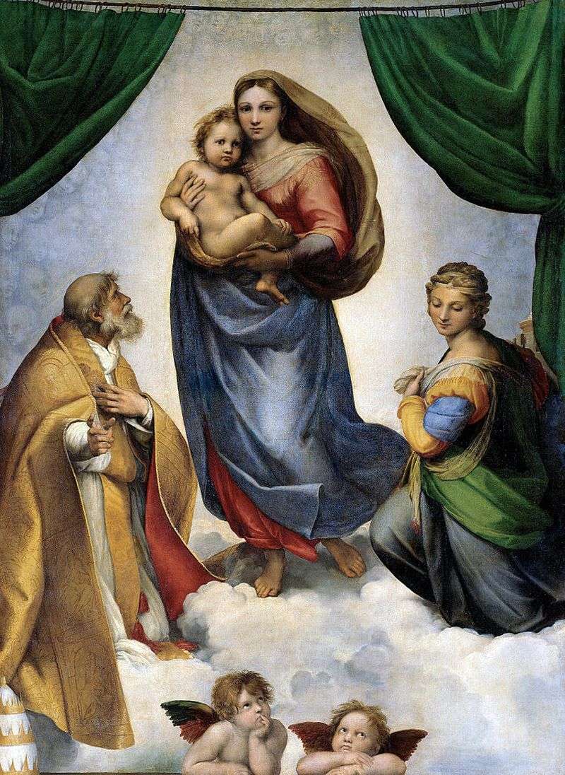 Sixtinische Madonna by Raphael Santi