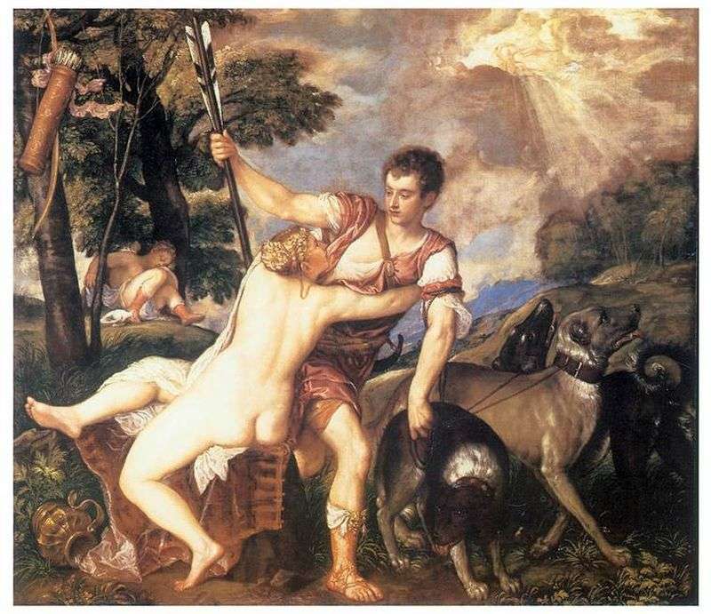 Venus and Adonis by Titian