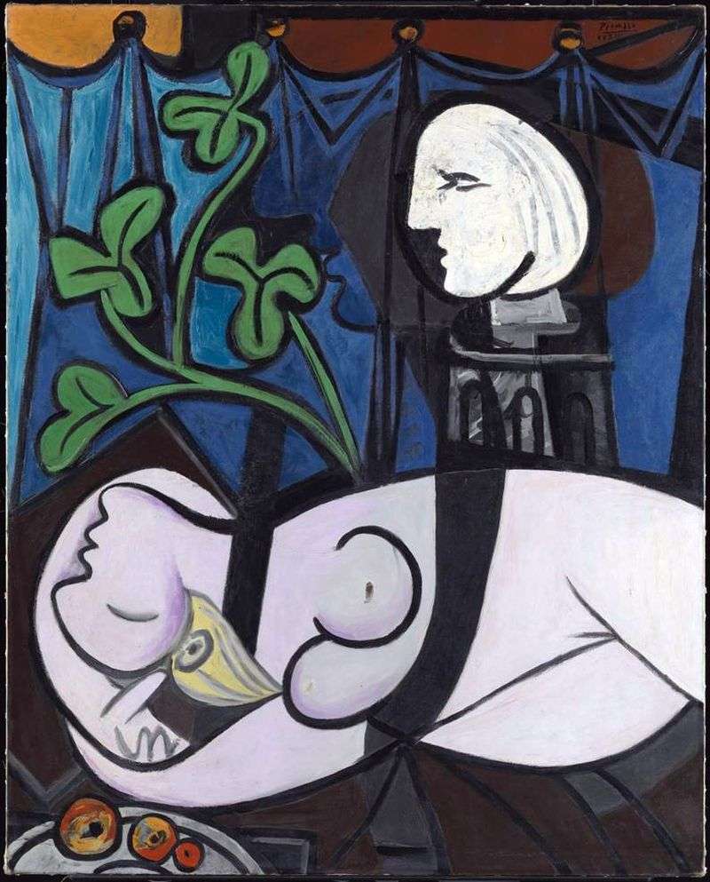 Nude Green Leaves and Bust by Pablo Picasso