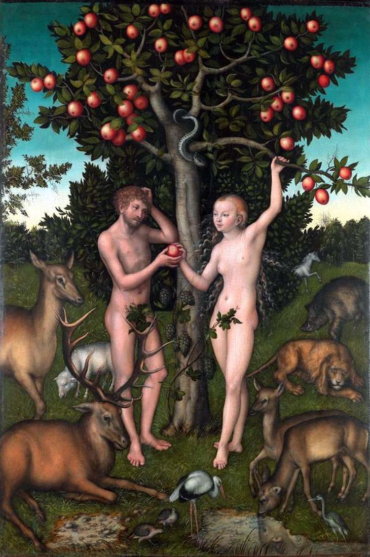 Adam and Eve by Lucas Cranach