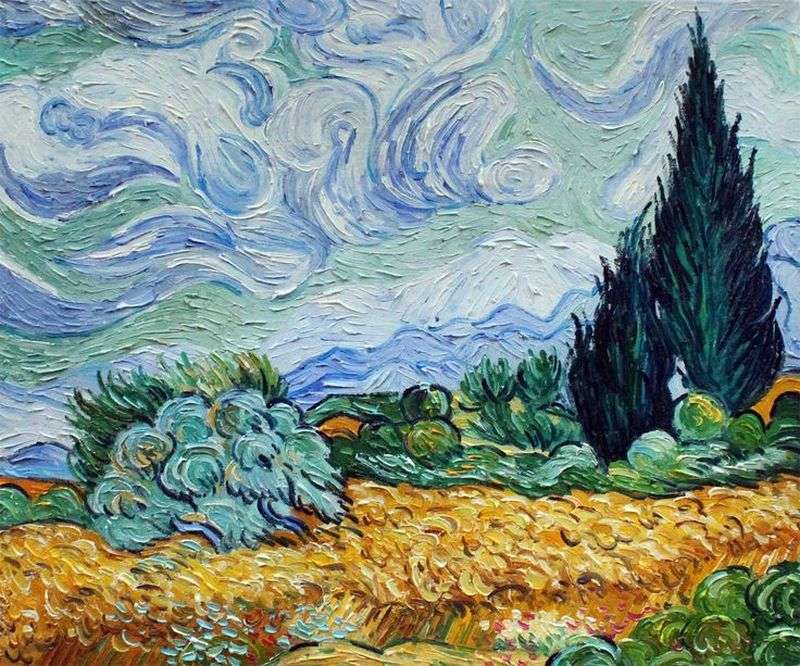 Cypresses by Vincent Van Gogh