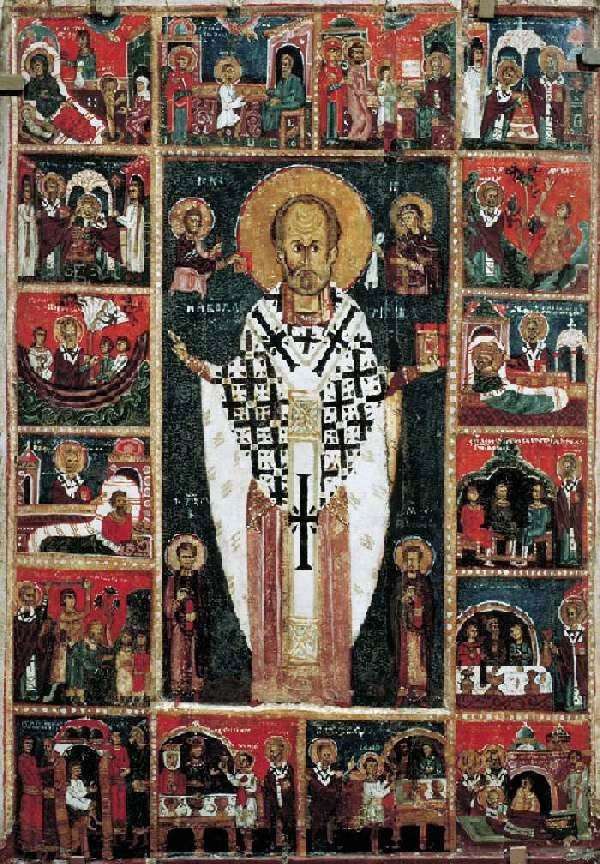 St. Nicholas the Wonderworker, with a life in 16 hallmarks