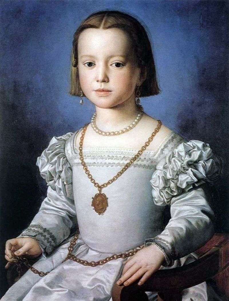 Portrait of Bia Medici, daughter of Cosimo I by Agnolo Bronzino