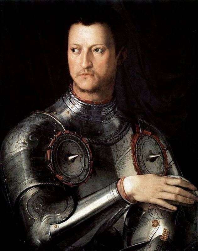 Portrait of Cosimo the First Medici in armor by Agnolo Bronzino