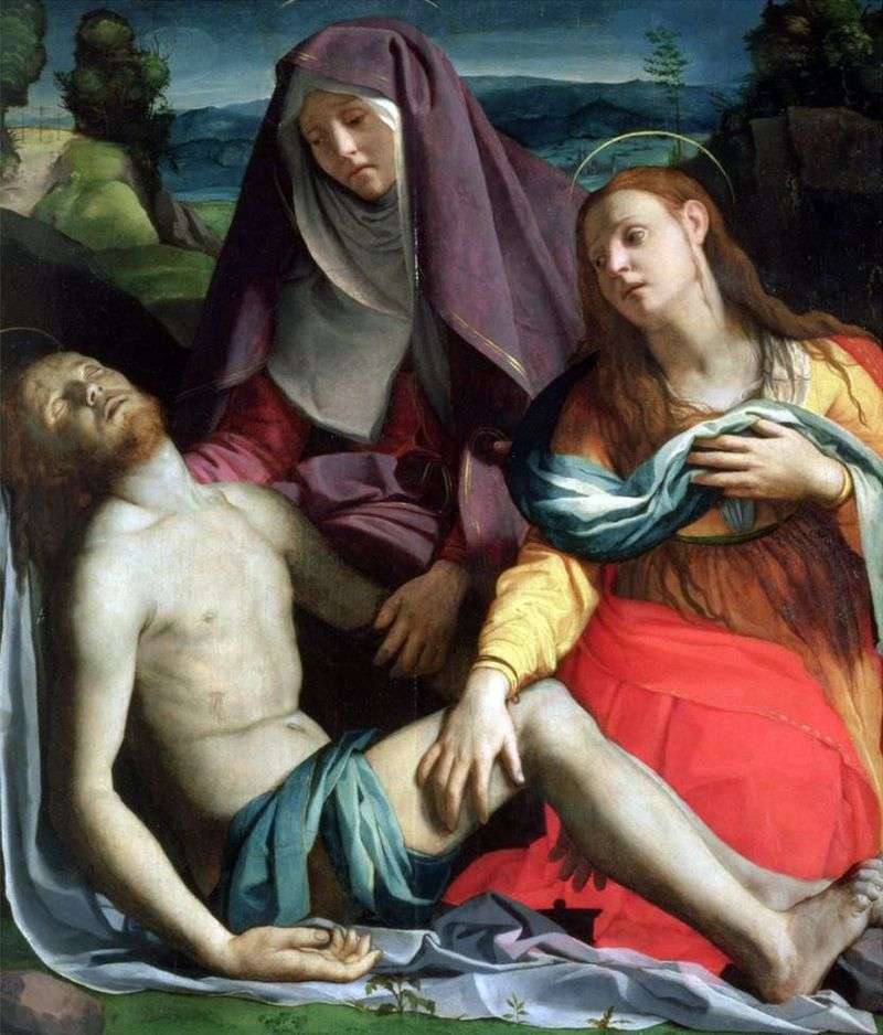 Dead Christ with the Mother of God and Mary Magdalene (Pieta) by Agnolo Bronzino