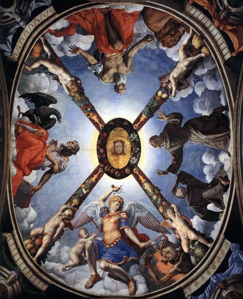 Art decoration, ceiling painting by Agnolo Bronzino