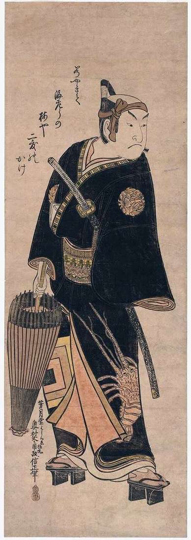 Actor Ichikawa Ebizo as Sukeroku by Okumura Masanobu