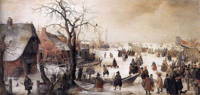 In the winter on the canal by Hendrik Averkamp