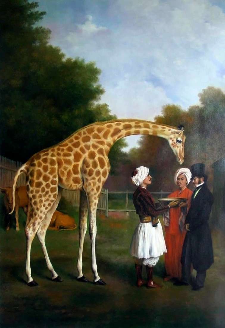 Nubian giraffe by Jacques Laurent Agassé