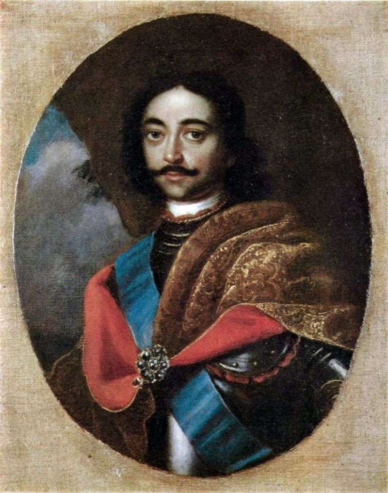 Portrait of Peter I by Adolsky Ivan