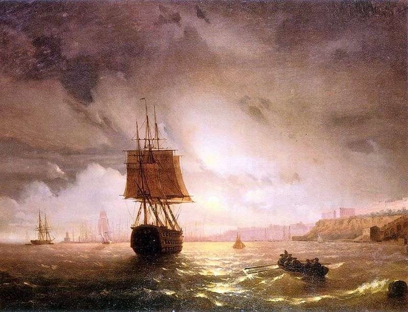 Bay in Odessa, the Black Sea by Ivan Aivazovsky