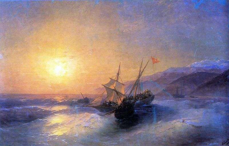 Taking Russian sailors of the Turkish kocherma by Ivan Aivazovsky