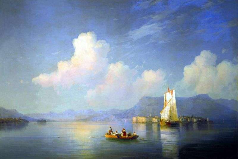 The Italian landscape. Evening by Ivan Aivazovsky