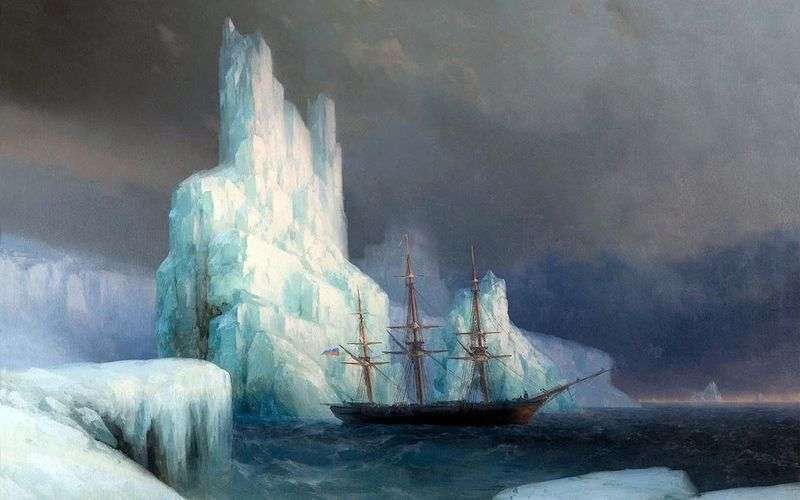 Ice mountains in Antarctica by Ivan Aivazovsky