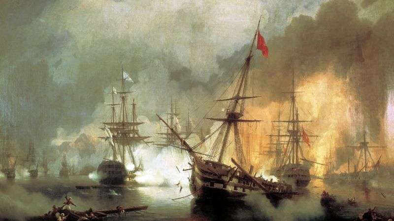 Naval Battle of Navarino October 2, 1827 by Ivan Aivazovsky