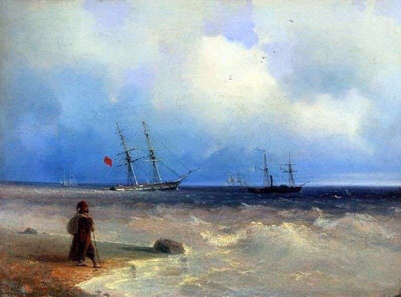 Sea shore by Ivan Aivazovsky