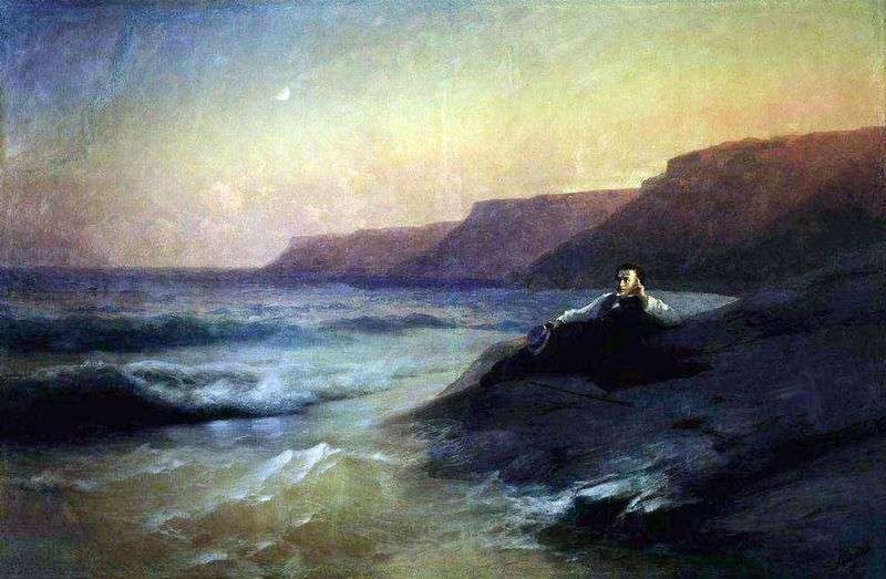 Pushkin on the Black Sea coast by Ivan Aivazovsky