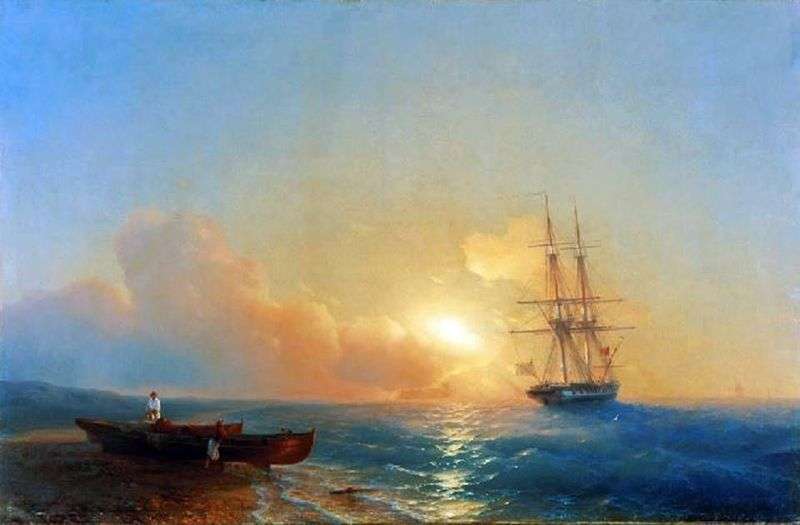 Fishermen on the beach by Ivan Aivazovsky