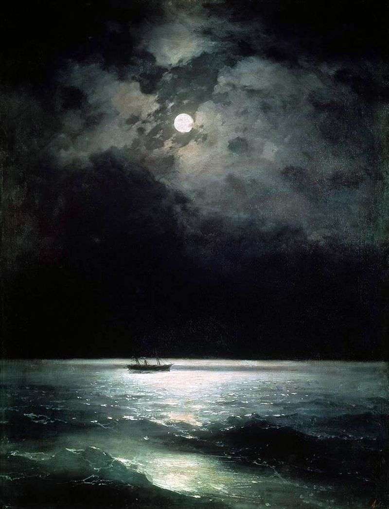 Black sea at night by Ivan Aivazovsky