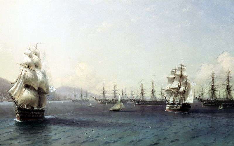 Black Sea Fleet in Feodosia by Ivan Aivazovsky