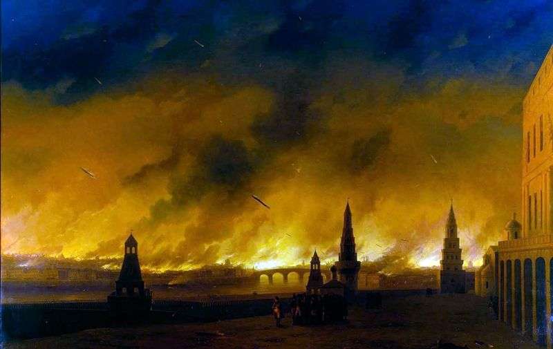 The fire of Moscow in 1812 by Ivan Aivazovsky