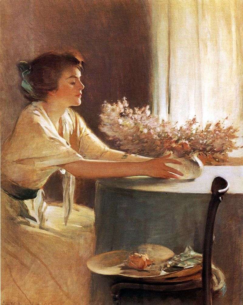 Flowers meadows by John White Alexander