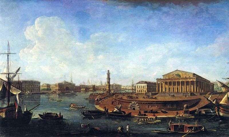 View of the Stock Exchange and Admiralty from the Peter and Paul Fortress by Fedor Alekseev