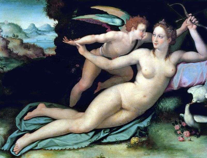 Venus and Cupid by Alessandro Allori