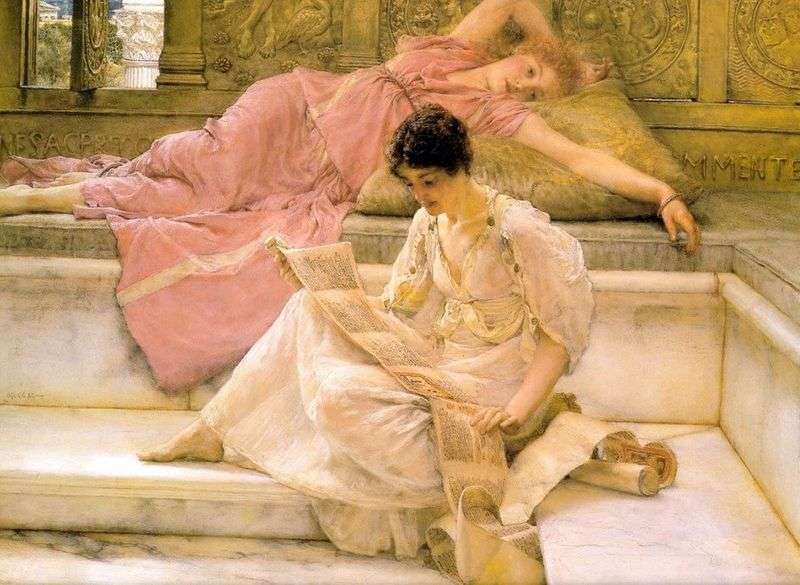 Favorite poet by Lawrence Alma Tadema