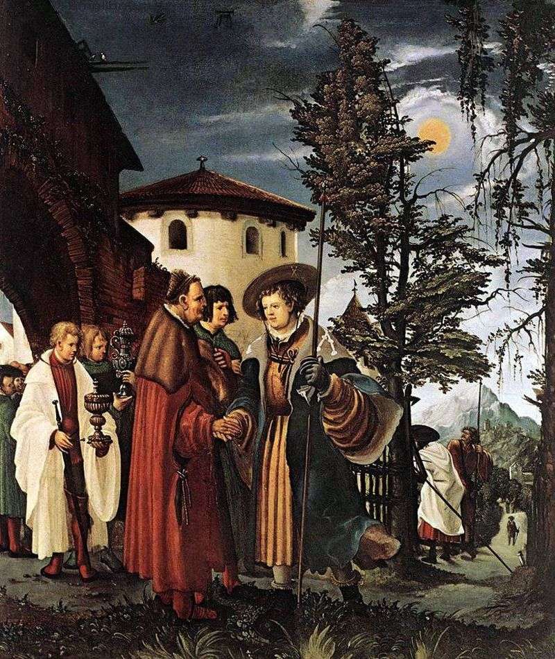 Farewell of St. Florian to the monastery by Albrecht Altdorfer