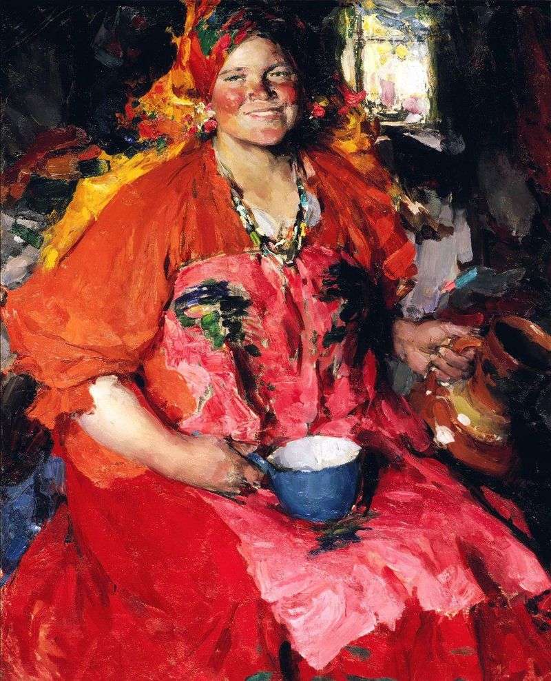 Girl with a jug by Abram Arkhipov