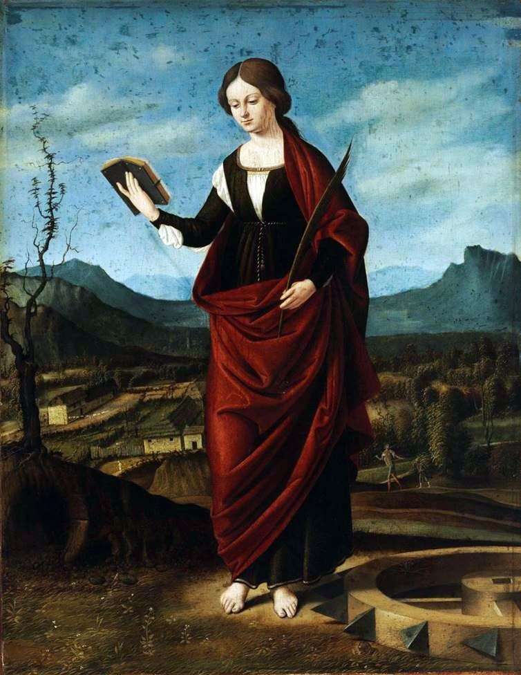 Saint Catherine of Alexandria by Marco Basaiti