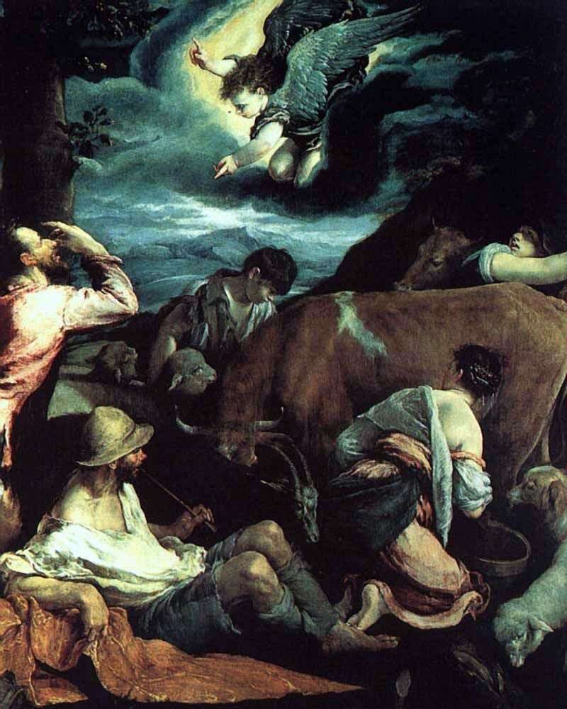 Annunciation to the shepherds by Jacopo Bassano