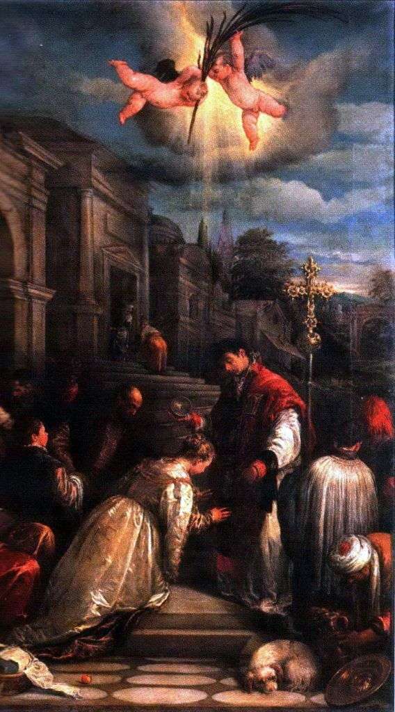 The Baptism of Saint Lucilla by Jacopo Bassano