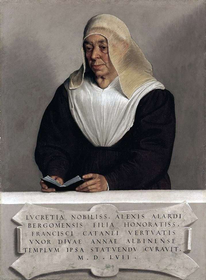 Abbess Lucretia Allardi Vertova by Giovanni Battista Moroni