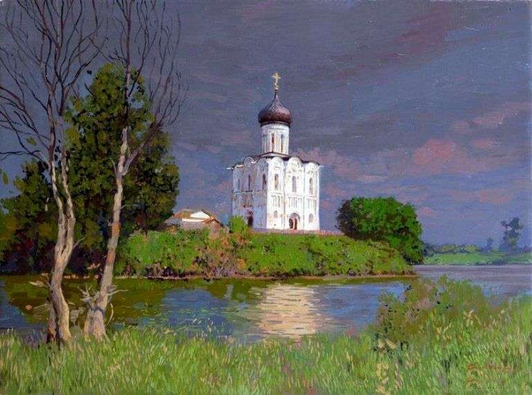 The Church of the Intercession on the Nerl by Sergey Baulin