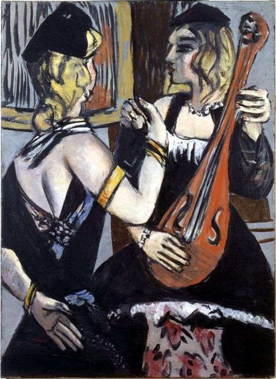 Actresses in the cabaret by Max Beckmann