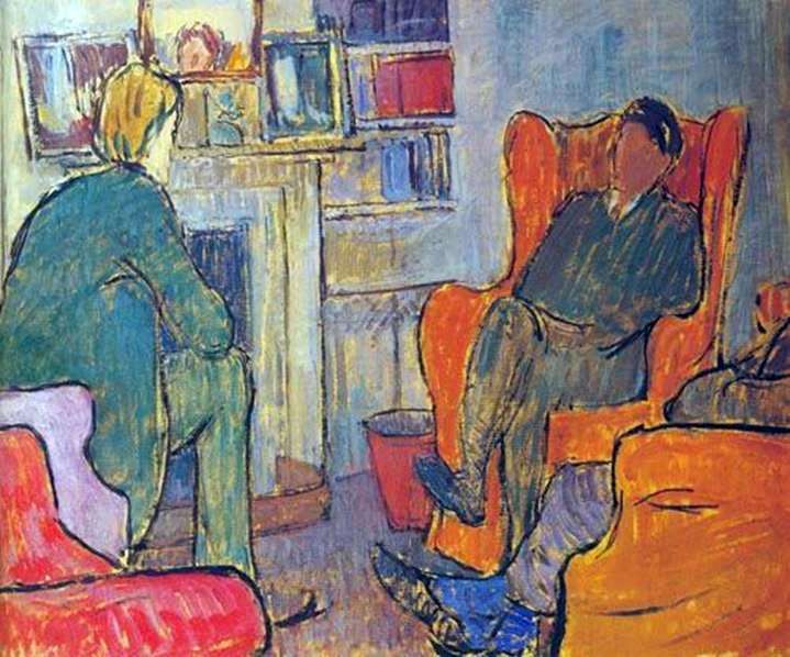 Conversation in Ash House by Vanessa Bell