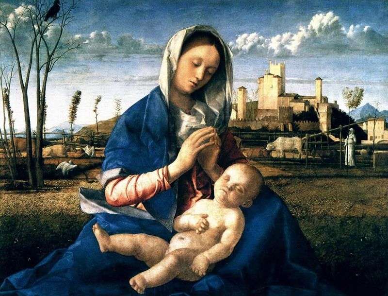 Madonna of the meadow by Giovanni (Giambellino) Bellini