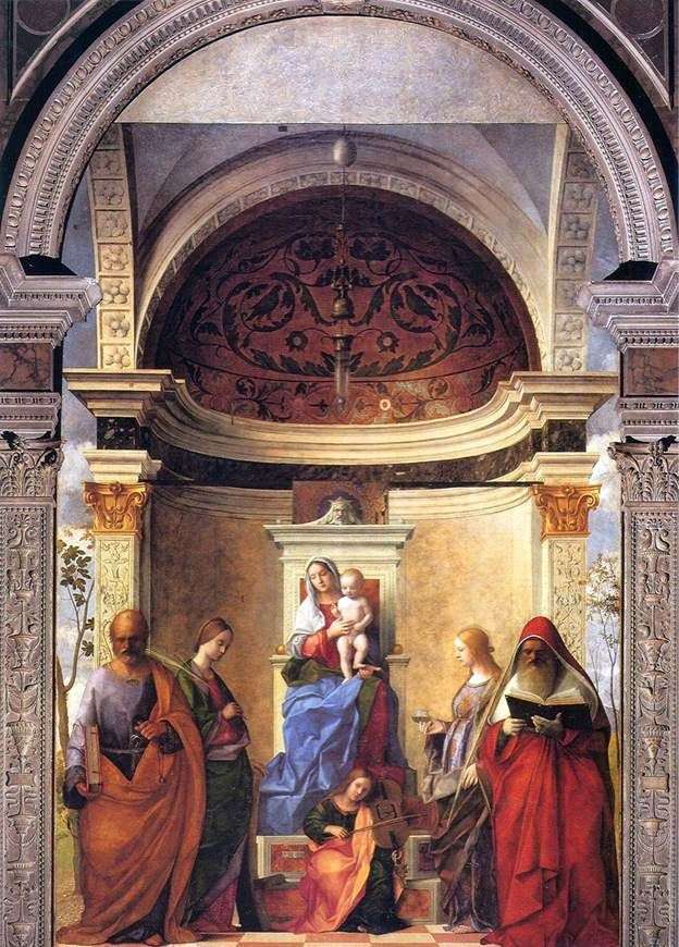 Madonna with Child and Saints by Giovanni Bellini