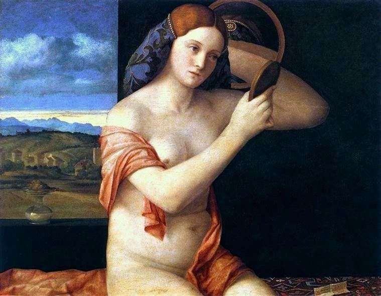 Young woman behind the toilet by Giovanni Bellini