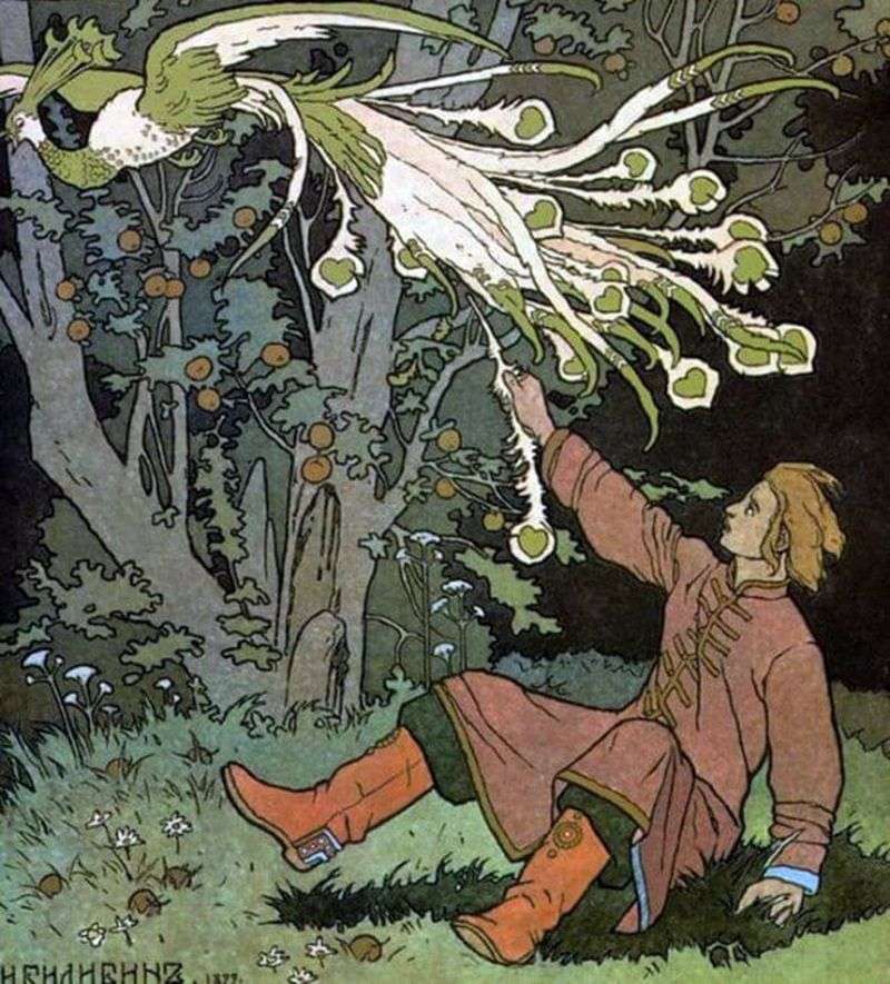 Ivan Tsarevich and the fever of a bird by Ivan Bilibin