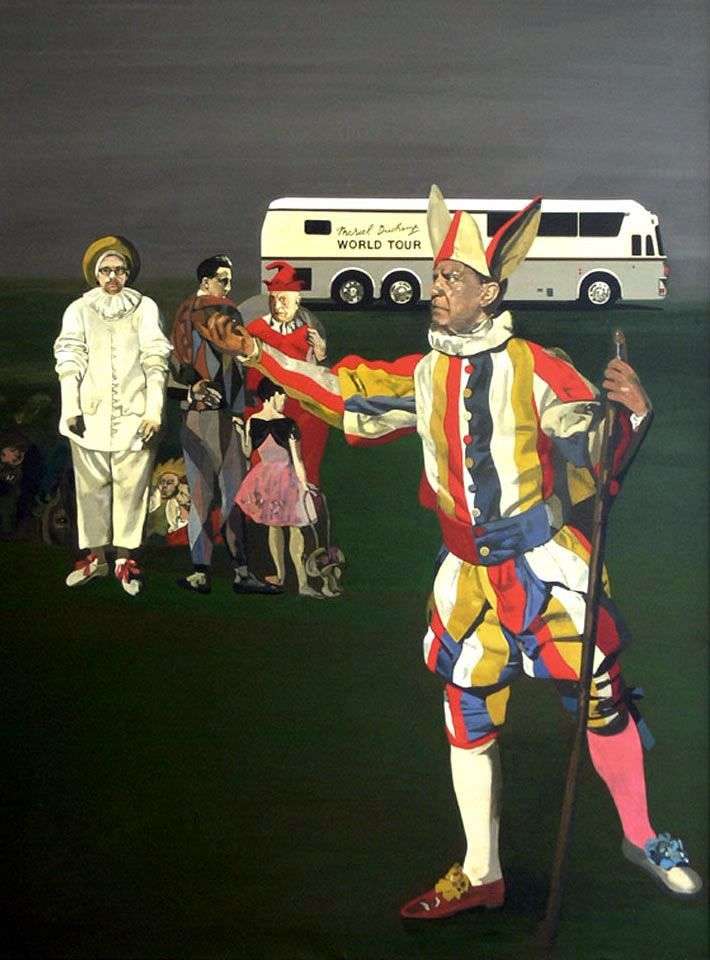 Comedian with the ball by Peter Blake