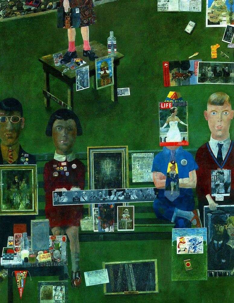 On the balcony by Peter Blake