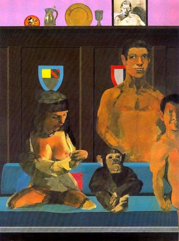 Tarzan, Jane, baby and Chita by Peter Blake