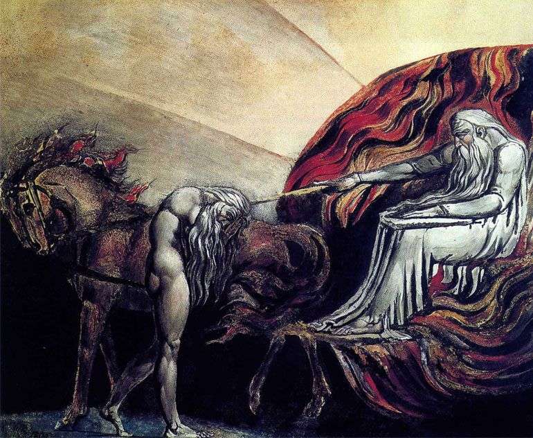 Adam before the court of God by Ulam Blake