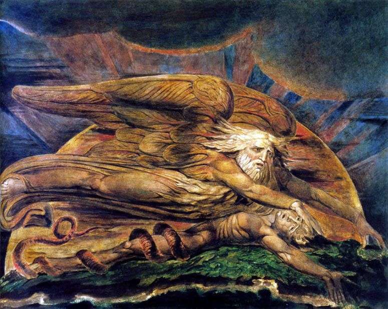 Elohim creates Adam by William Blake