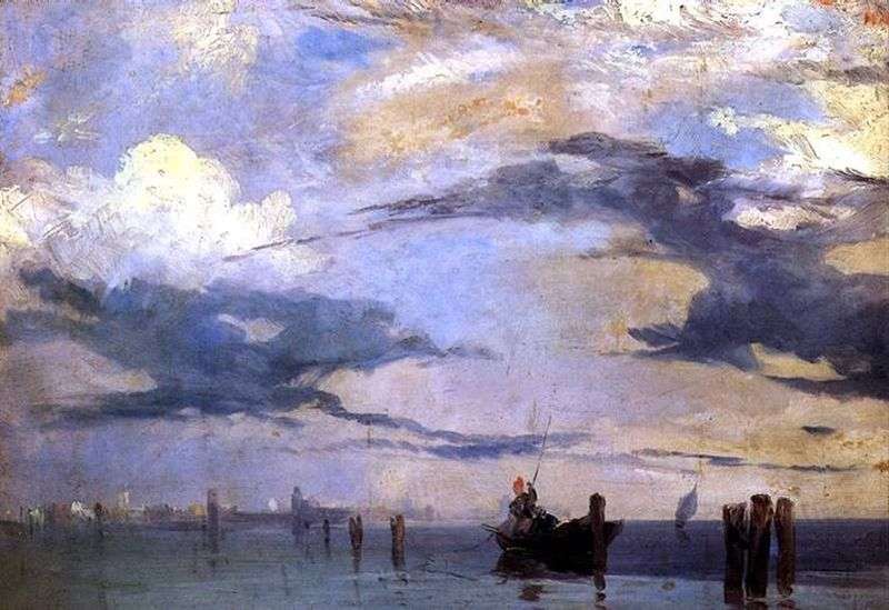 The Venetian lagoon by Richard Parkes Bonington