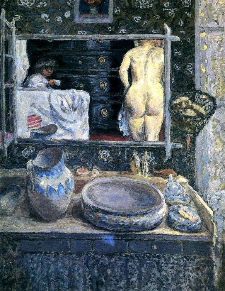 Mirror over the sink by Pierre Bonnard