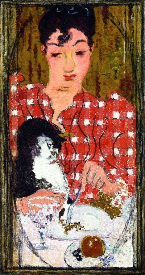 Checkered Blouse by Pierre Bonnard